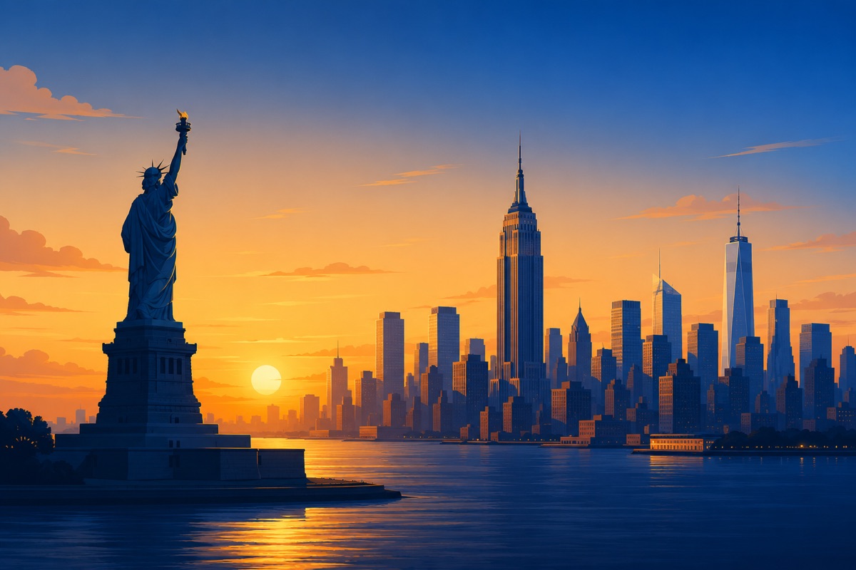 New York at dusk